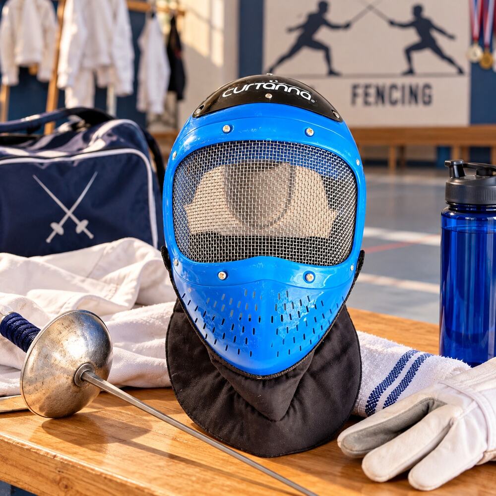 Curtanna Youth Kids Fencing Mask Blue Mesh Face Guard Padded Protective Gear